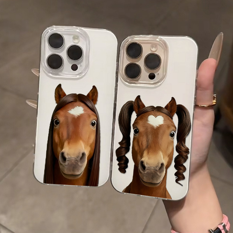抽象爱马情侣适用苹果17promax手机壳iPhone16pro可爱卡通15/14/13pro双层保护vivo华为P70小米17oppo防摔壳,3C数码配件,手机保护套/壳,淘宝优惠券,粉丝福利购,淘宝优惠卷