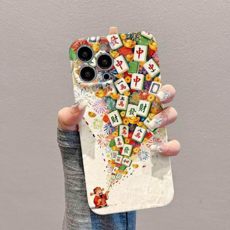 财神送元宝适用苹果17promax菲林手机壳iPhone16pro小众创意15/14/13pro新年新款vivo华为P70小米17oppo潮款