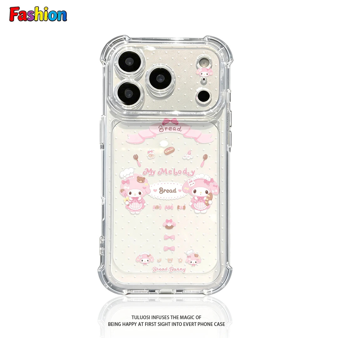 波点小美乐蒂适用苹果17promax四角防摔气囊手机壳iPhone16/15/14Pro适用vivo适用华为P70适用小米17适用oppo