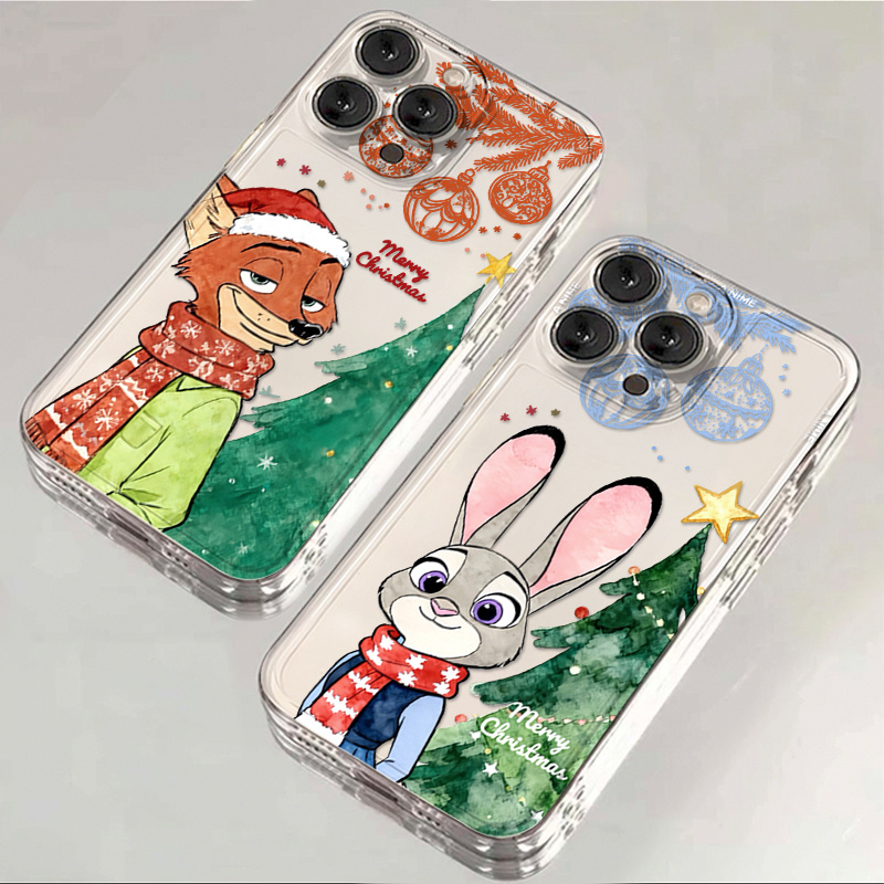 圣诞朱迪尼克适用苹果17/16promax太空手机壳iPhone16/15/14/13pro全包透明vivo华为P70小米17oppo情侣保护套