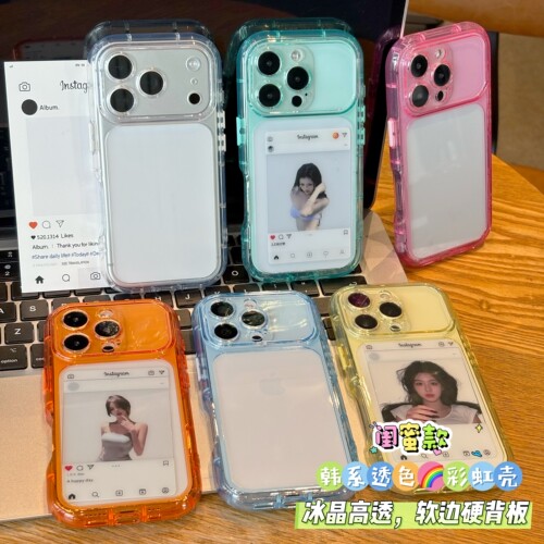 轻奢高级适用苹果18promax泡芙亚克力手机壳iPhone17/16/15/14pro简约个性14/13/12全包防摔13pro卡通新款air