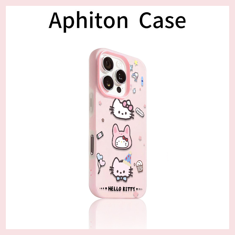 头套kitty猫适用苹果17promax果冻二合一手机壳16plus磨砂肤感iPhone17pro可爱卡通16/15/14/13/12/11女款套