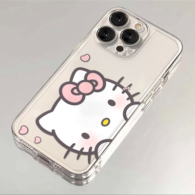 横屏大头凯蒂适用苹果17/16promax太空手机壳透明iPhone15/14/13pro全包防摔vivo华为P70小米17oppo可爱女款