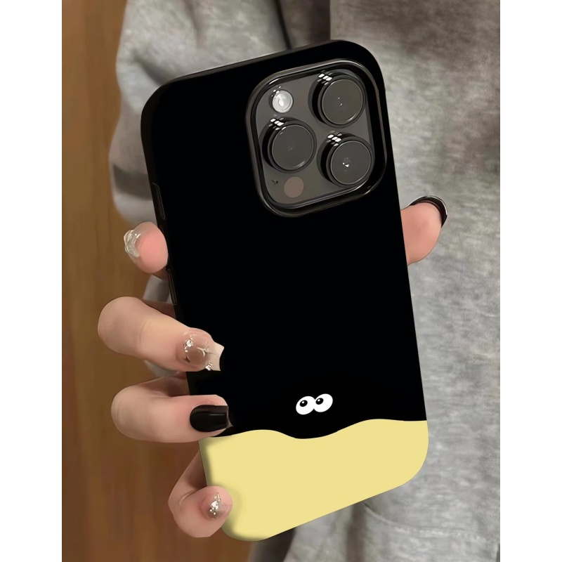 撞色煤球适用苹果17/16promax菲林二合一手机壳iPhone15/14/13/12小众创意11vivo华为P70小米15oppo个性潮款