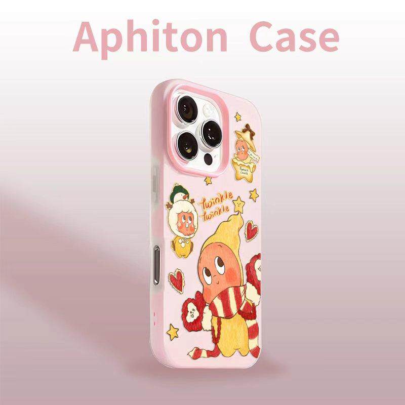 围巾星星人适用苹果17promax肤感果冻二合一17/16/15plus磨砂防摔套iPhoneAIR/16/15/14/13/12/11女款手机壳