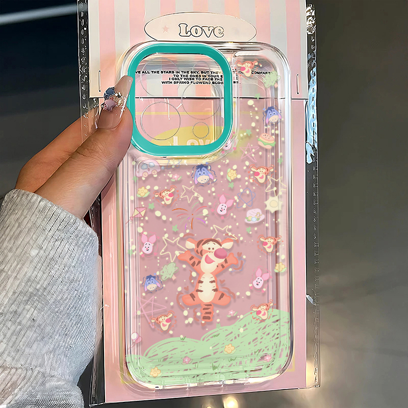 多巴胺跳跳虎适用苹果17promax太空手机壳透明iPhone16/15/14/13/12/11可爱卡通xr华为P70vivo小米15oppo新款