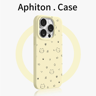卡通音乐小猫适用苹果17promax大孔手机壳iPhone16/15/14/13/12/11磨砂肤感AIR华为P70vivo小米17oppo女款套