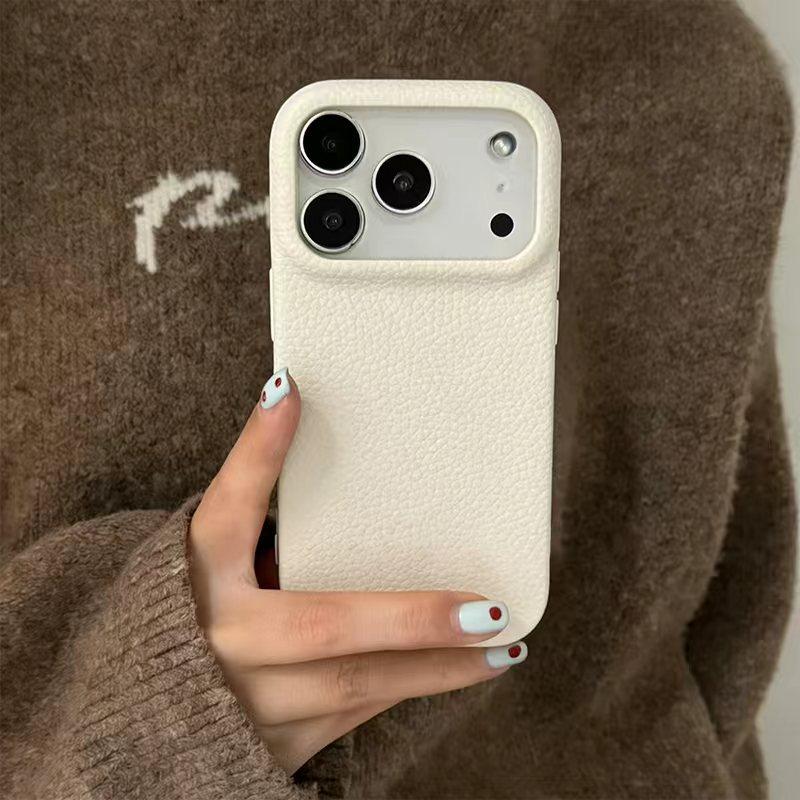 简约白色皮革纹适用苹果17/16promax手机壳iPhone15pro全包防摔14pro磨砂软套13pro多巴胺12男女11防摔保护套,3C数码配件,手机保护套/壳,淘宝优惠券,粉丝福利购,淘宝优惠卷