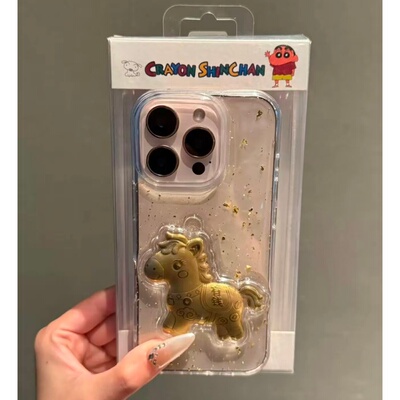 【马年限定】适用苹果17promax金箔滴胶手机壳iPhoneAIR新款16/15/14/13pro中国风16plus全包透明12/11保护套