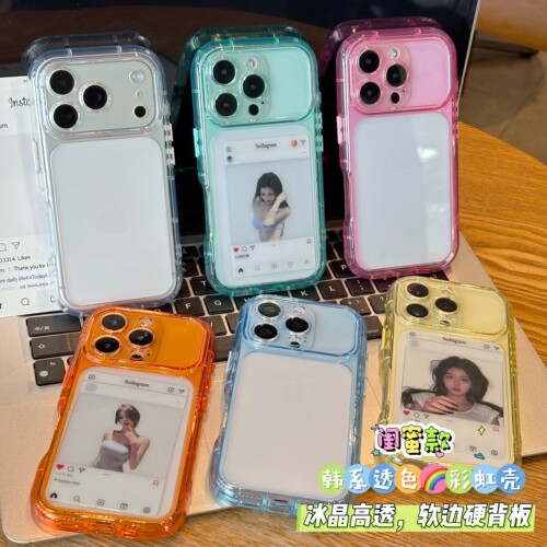 极简高级适用苹果18promax泡芙亚克力手机壳iPhone17/16/15/14pro简约个性14/13/12全包防摔13pro卡通新款air