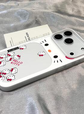 大嘴多个kt猫适用苹果17promax肤感果冻二合一17/16plus磨砂防摔套iPhoneAIR/16/15/14/13/12/11女款手机套壳