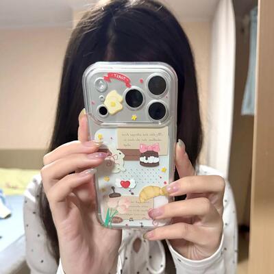 便签小兔适用苹果17/16promax太空手机壳透明iPhone15/14/13pro小众创意vivo华为P70小米17oppo女款保护套AIR