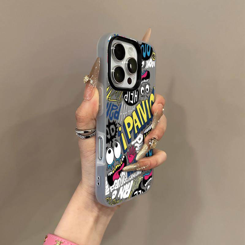 欧美街头壁画适用苹果17promax肤感果冻二合一17/16/15/14plus磨砂防摔iPhone17pro/16/15/14/13/12/11手机壳