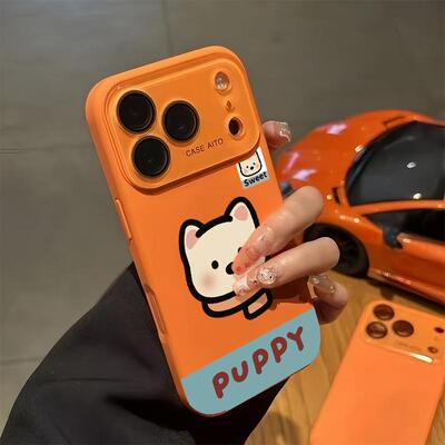 西高地标签适用苹果17promax肤感液态大视窗手机壳iPhone16pro情侣款15/14/13promax可爱卡通12pro磨砂防摔套