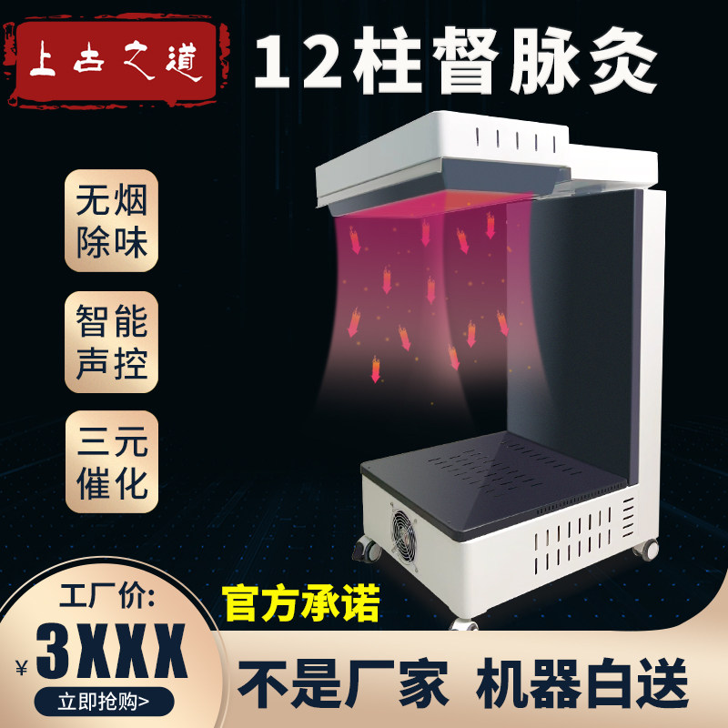 明火扶阳透灸仪新款无烟艾灸净化一体机美容院熏蒸督脉灸龙骨灸