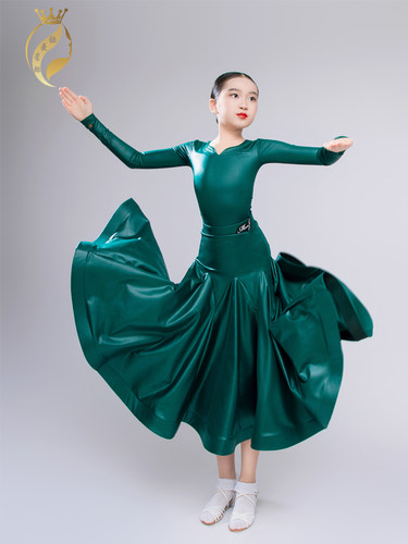 星际舞服摩登舞拉丁三件套仿皮