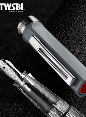 官方旗舰店twsbi三文堂ECO钢笔奶酪黄学生专用女生练字男士商务透明示范书法笔礼物送礼刻字定制刚笔