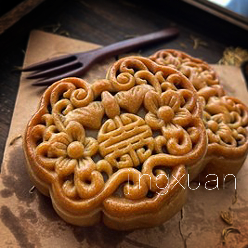 75g龙凤月饼模具 3D国潮豪华版家用手压式糕点馒头年糕工具套装