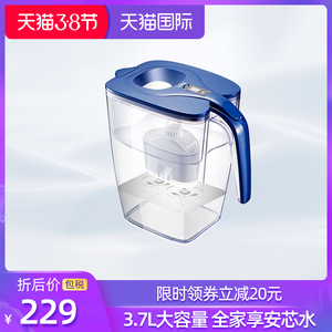 Laica莱卡滤水壶3.7L 大容量过滤壶家用净水壶意大利进口一壶一芯