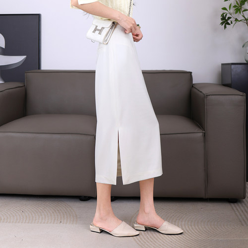 高品轻奢缎半身裙女春夏2026新款