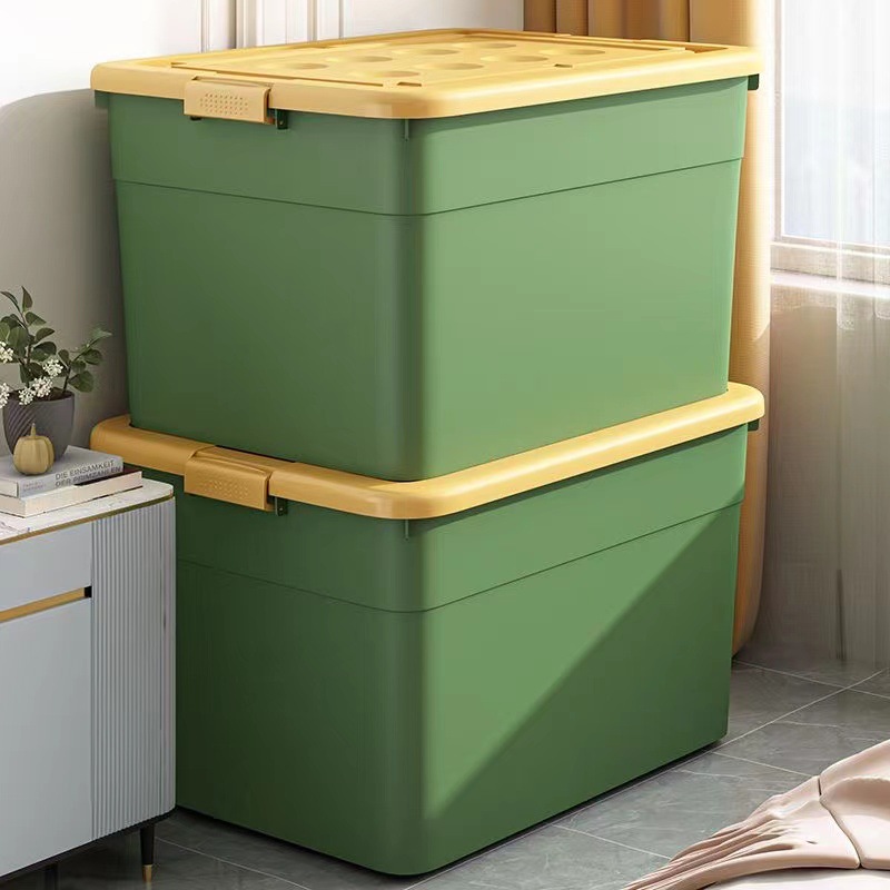 收纳箱大容量整理箱塑料储物箱衣服玩具书本后备箱周转箱可移动
