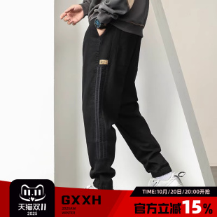 男士 秋冬季 潮牌宽松束脚休闲美式 GxxH大码 百搭裤 牛仔裤 个性 子 男装