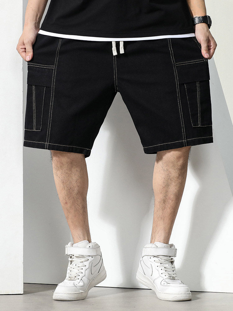 GXXH 대형 남성 미국 반바지 남성 여름 2024 새로운 패션 브랜드 루즈한 다용도 캐주얼 다용도 청바지