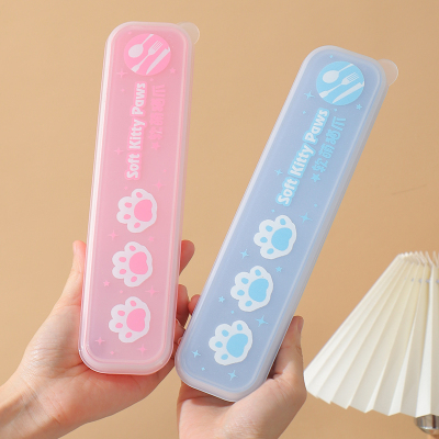 萌格调可爱餐具收纳盒