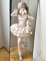 Ribbon sweetheart Lolita ballet-style sweet Lolita dress Pink cake dress cinched waist jsk princess dress thumbnail 2