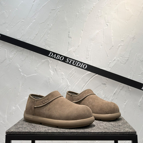 真皮软底勃肯鞋男加绒保暖大头鞋