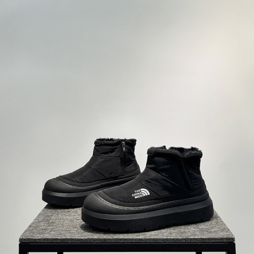 加绒保暖厚底雪地靴拉链高帮棉鞋