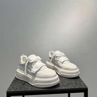 潮流百搭魔术贴厚底增高鞋 男士 网面透气小白鞋 2026新款 运动休闲鞋