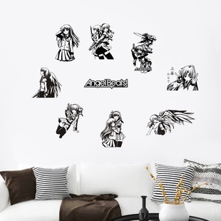 装 Angel 脉动动漫贴纸二次元 墙贴立华奏仲村由理天使 饰 Beats