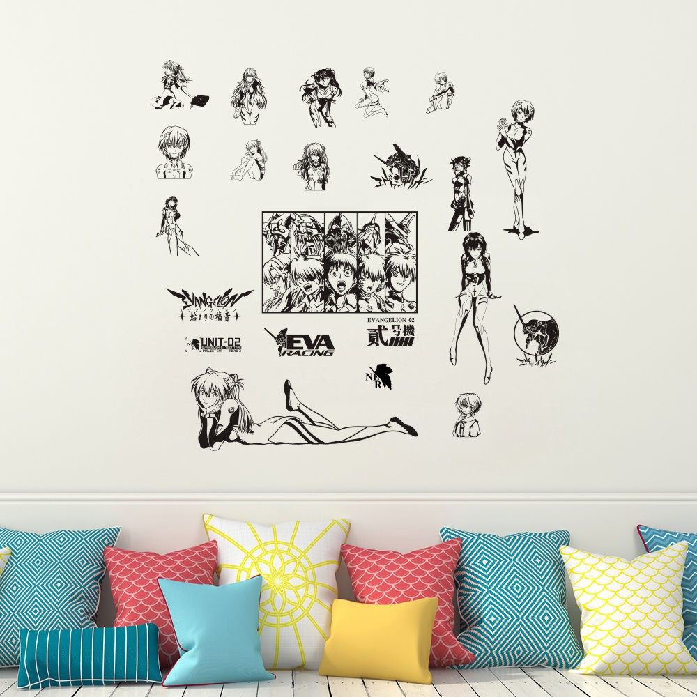 新世纪福音战士痛墙贴纸绫波丽明日香墙画动漫纸二次元谷子周边,家居饰品,文化墙贴,淘宝优惠券,粉丝福利购,淘宝优惠卷