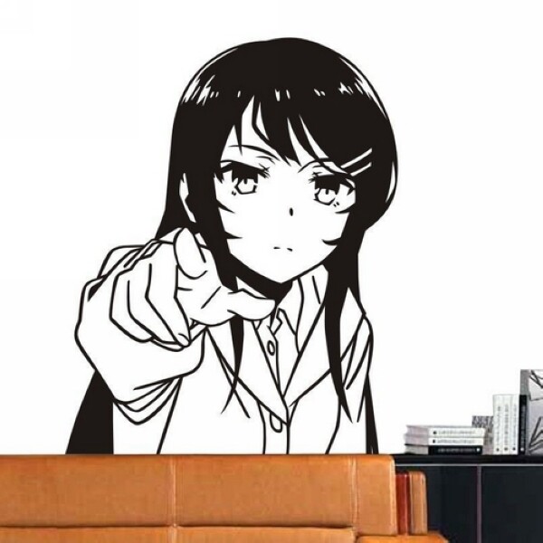 樱岛麻衣墙贴青春猪头少年贴墙画宿舍装饰二次元动漫周边