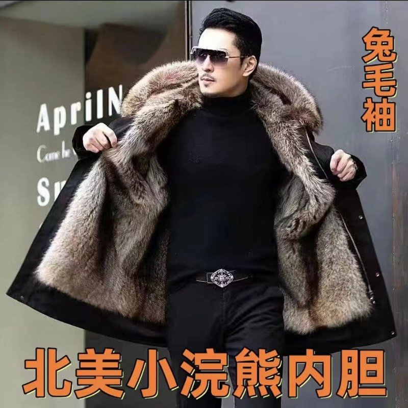 冬季男士派克服中长款大衣外套