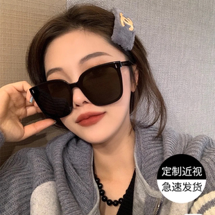 潮女夏高级感防紫外线偏光近视太阳眼镜男士 墨镜2021新款 开车专用