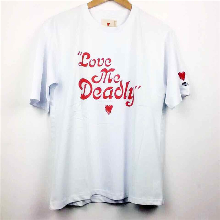 EU LOVE ME DEADLY TEE ÈܽâÐÄ °®ÐÄ ºìÐÄ ³Â¹Úϣʾ·¶ ¶ÌÐäTÐô