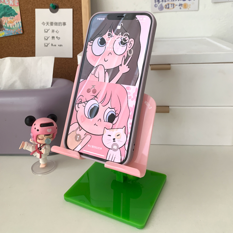 桌面郁金香花形彩色手机支架