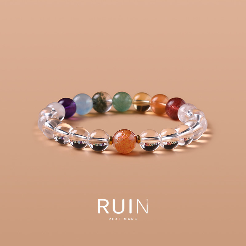 如印RUIN天然彩虹水晶手链女送礼
