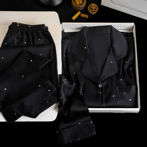 猫人高级感真丝睡衣礼盒装