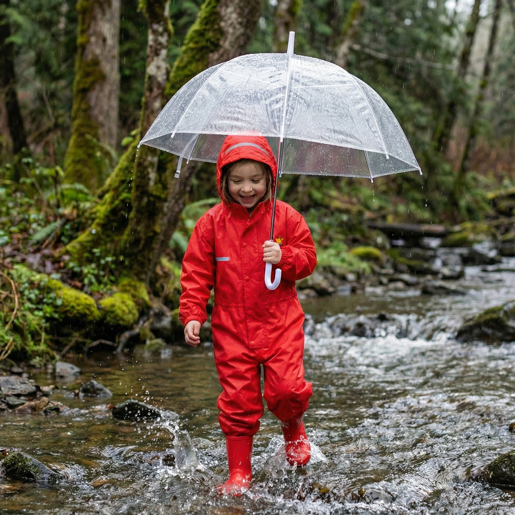 儿童雨衣连体男女童宝宝幼儿园雨披滑雪玩水沙服防水脏衣雨衣雨裤