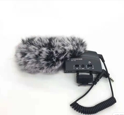 适合森海塞尔老款MKE400话筒防躁毛毛套防风罩兔毛毛套保护套咪罩