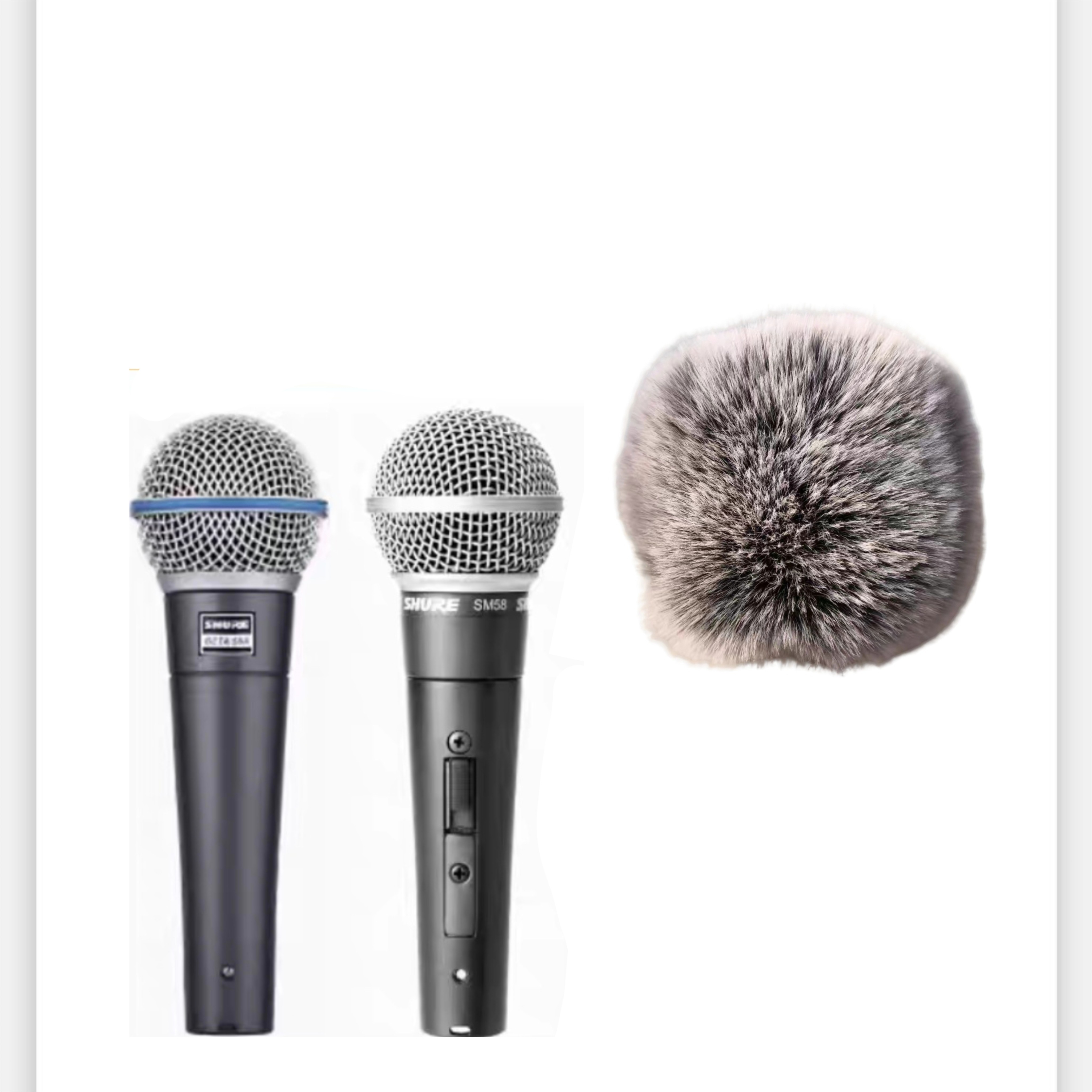 话筒挡风毛罩手持山逊Q8X麦克风毛毛咪套防喷毛衣套降噪毛 保护套