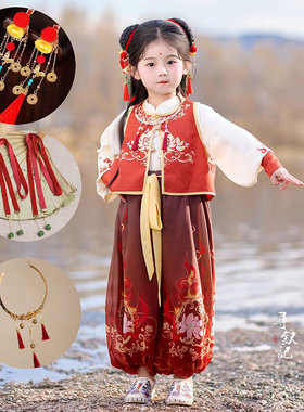 2025哪吒魔童cos汉服同款红绳发饰项圈发夹演出服装儿童头饰配饰