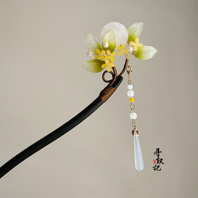 新中式桂花月亮百搭发簪
