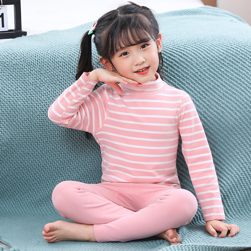 CAMKIDS儿童高领打底套装长袖秋冬保暖男童女童秋衣秋裤家居服