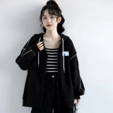 Весенняя толстовка с капюшоном с капюшоном, брендовая черная осенняя куртка для отдыха, кардиган с молнией