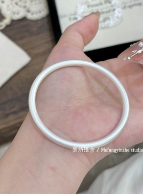 足银999.9实心古法闭口银手镯