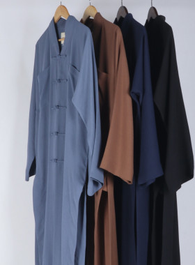 僧服中褂大褂禅堂大褂僧衣师父衣服抗皱舒适和尚出家人男女僧服